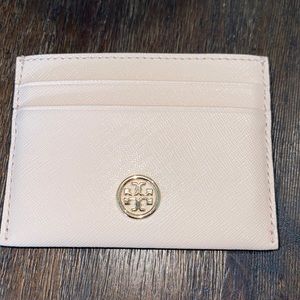 Tory Burch card case- baby pink gold hardware